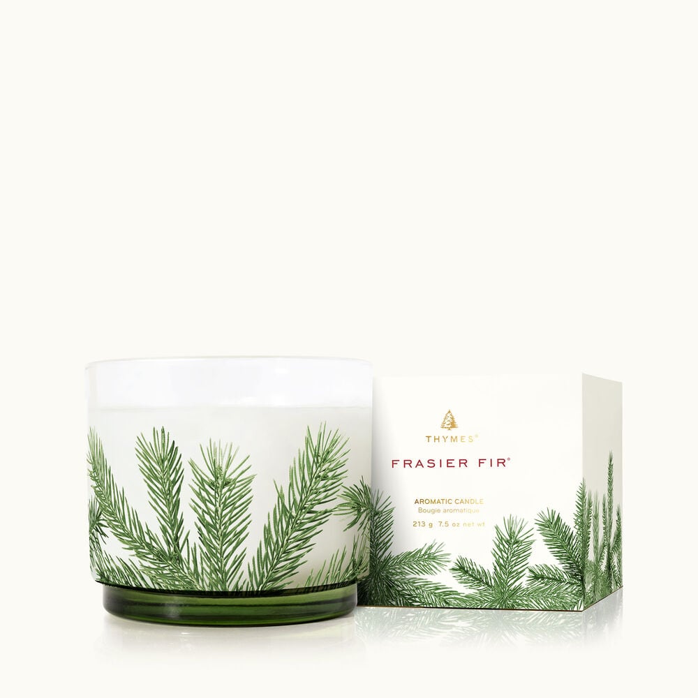 Thymes Frasier Fir Heritage Small Pine Needle Luminary is a Christmas Candle image number 0